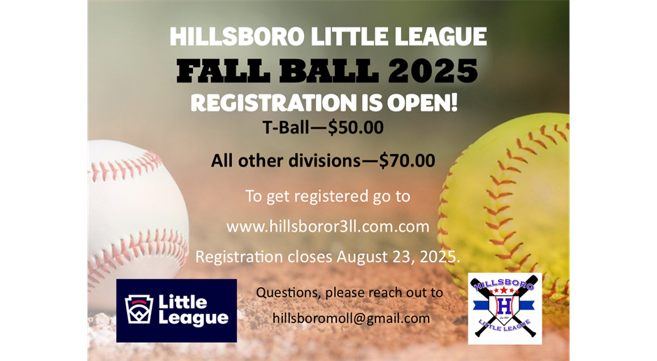 Fall Ball Registration is OPEN