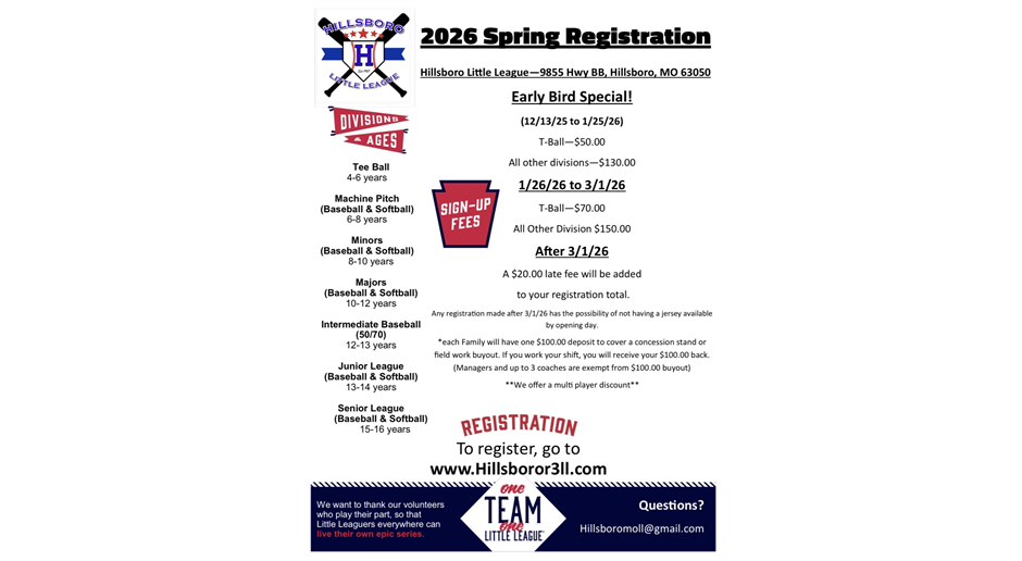 2026 Spring Registration